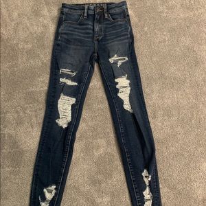 American Eagle blue skinny jeans